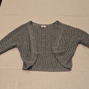 Justice Charcoal Knit Sweater